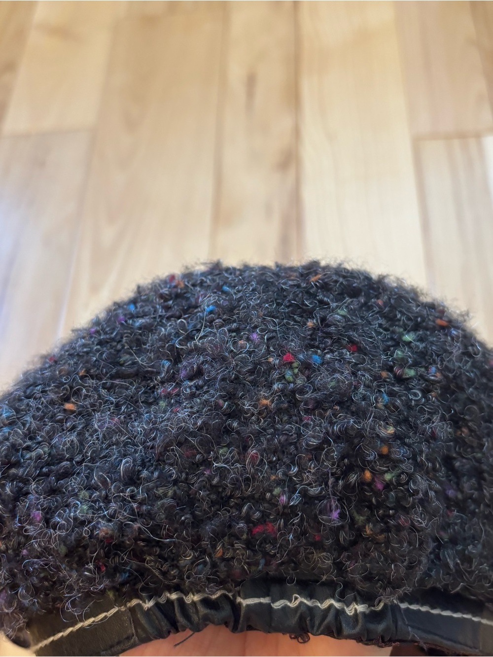 Y2K Scala Pronto Boucle Tweed Flower Accent Newsboy Style Hat - Picture 6 of 8